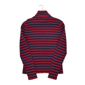 Pull femme manches longues rouge Polo Ralph Lauren Motif a rayures Col Roule