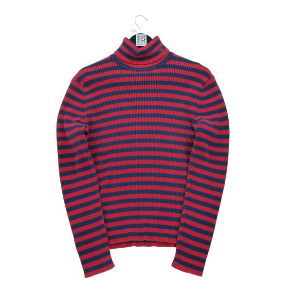 Pull femme manches longues rouge Polo Ralph Lauren Motif a rayures Col Roule