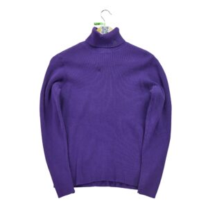 Pull femme manches longues violet Polo Ralph Lauren Col Roule