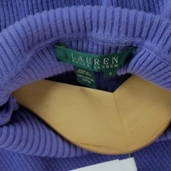 Pull femme manches longues violet Polo Ralph Lauren Col Roule