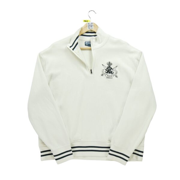 Pull homme manches longues beige Polo Ralph Lauren Col Montant