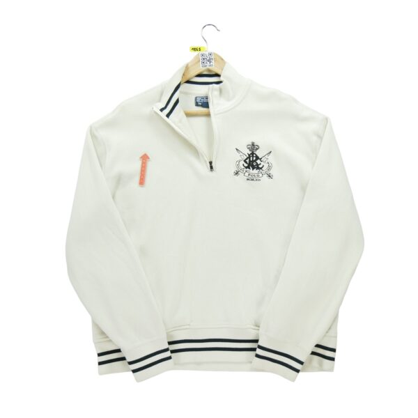 Pull homme manches longues beige Polo Ralph Lauren Col Montant