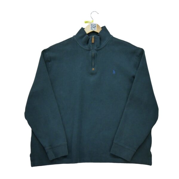 Pull homme manches longues gris Polo Ralph Lauren Col Montant