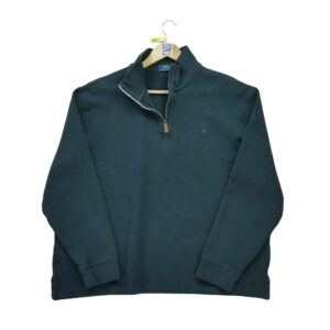 Pull homme manches longues gris Polo Ralph Lauren Col Montant