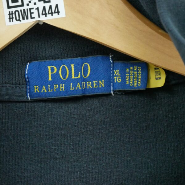 Pull homme manches longues gris Polo Ralph Lauren Col Montant