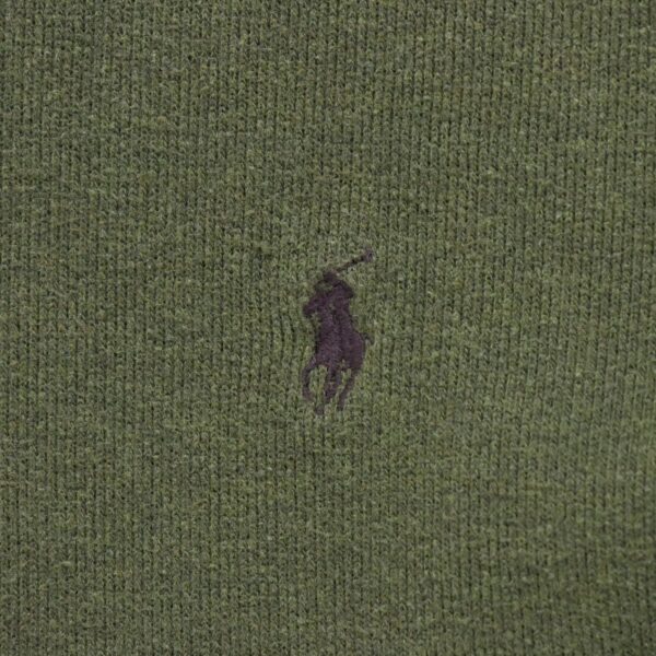 Pull homme manches longues kaki Polo Ralph Lauren Col Montant