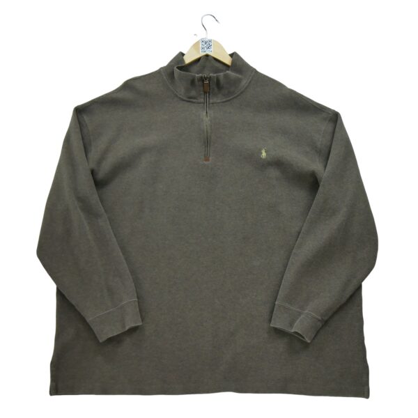 Pull homme manches longues marron Polo Ralph Lauren Col Montant