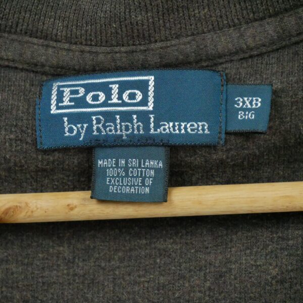 Pull homme manches longues marron Polo Ralph Lauren Col Montant