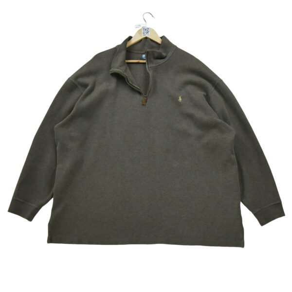 Pull homme manches longues marron Polo Ralph Lauren Col Montant