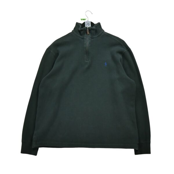Pull homme manches longues noir Polo Ralph Lauren Col Montant