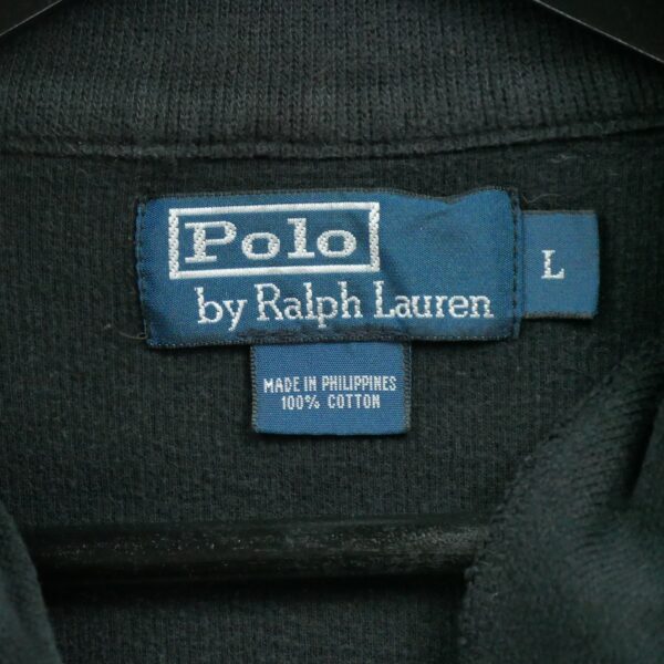 Pull homme manches longues noir Polo Ralph Lauren Col Montant