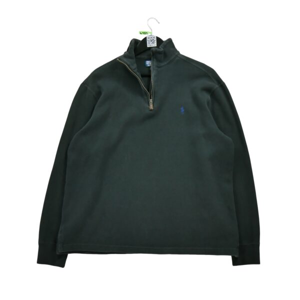 Pull homme manches longues noir Polo Ralph Lauren Col Montant