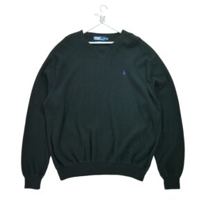 Pull homme manches longues noir Polo Ralph Lauren Col Rond
