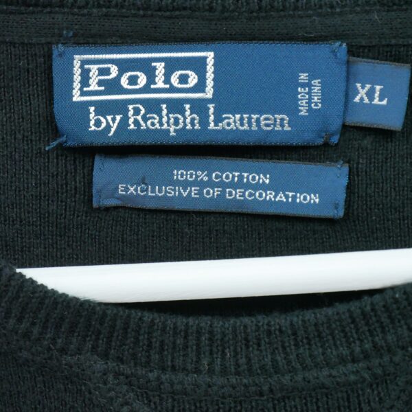 Pull homme manches longues noir Polo Ralph Lauren Col Rond