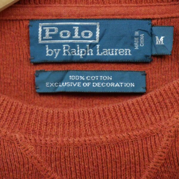 Pull homme manches longues orange Polo Ralph Lauren Col Rond