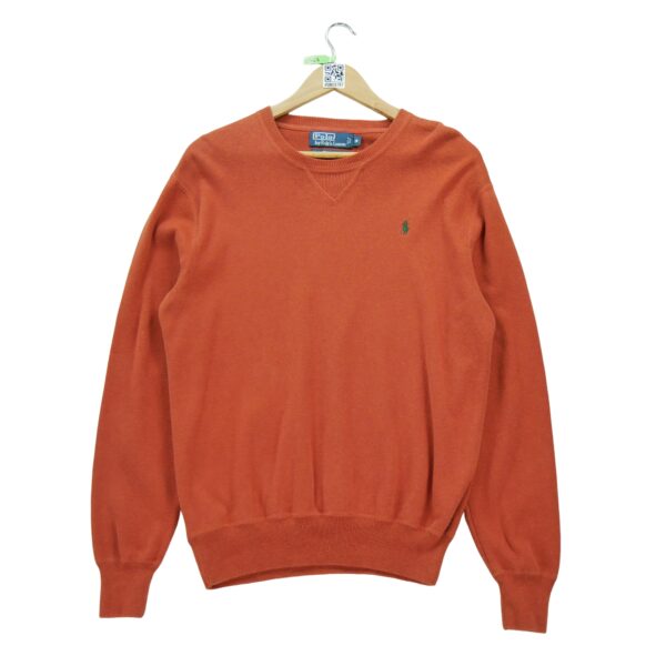 Pull homme manches longues orange Polo Ralph Lauren Col Rond