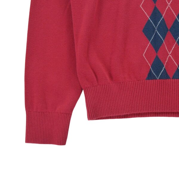 Pull homme manches longues rouge Tommy Hilfiger Motif a motifs Col V