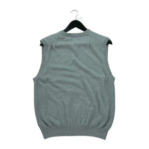 Pull homme sans manches gris Chaps Motif chine Col V