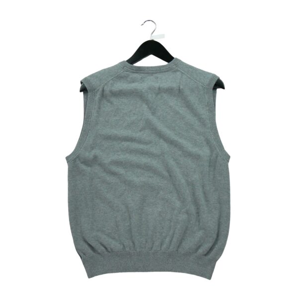 Pull homme sans manches gris Chaps Motif chine Col V