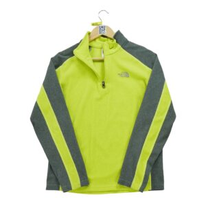 Pull polaires enfant manches longues jaune fluo The North Face Col Montant