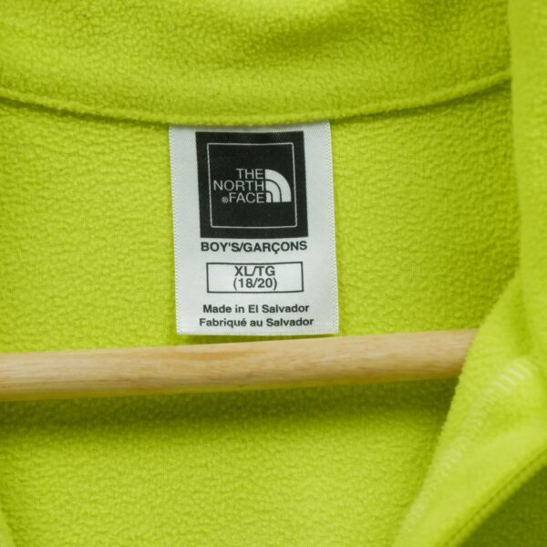 Pull polaires enfant manches longues jaune fluo The North Face Col Montant