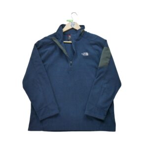 Pull polaires homme manches longues marine The North Face Col Montant