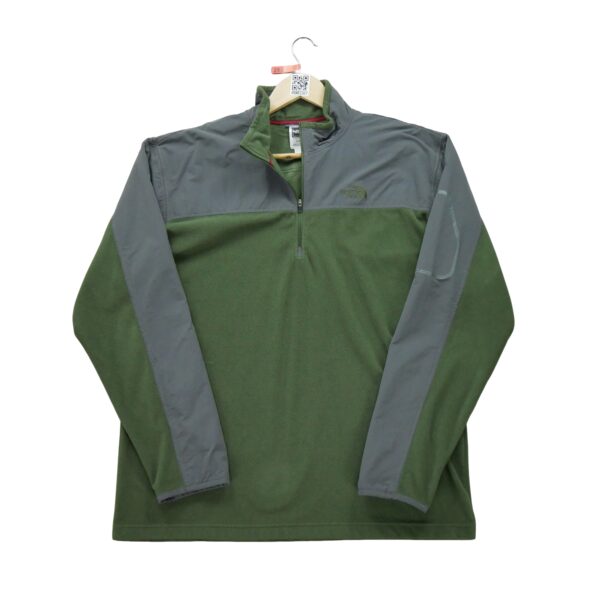 Pull polaires homme manches longues vert The North Face Col Montant
