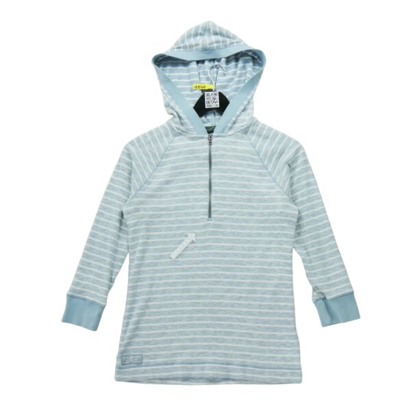 Sweat a capuche femme manches longues bleu clair Polo Ralph Lauren Motif a rayures Col Rond