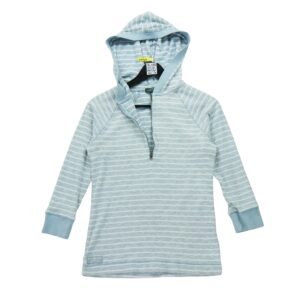 Sweat a capuche femme manches longues bleu clair Polo Ralph Lauren Motif a rayures Col Rond