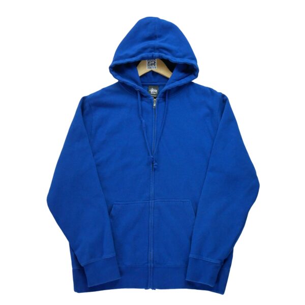 Sweat a capuche homme manches longues bleu Stussy Col Rond