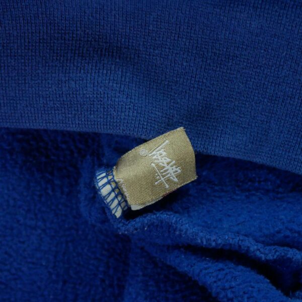 Sweat a capuche homme manches longues bleu Stussy Motif imprime Col Rond