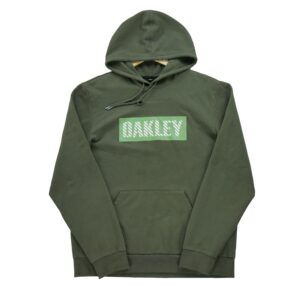 Sweat a capuche homme manches longues kaki Oakley Motif imprime Col Rond