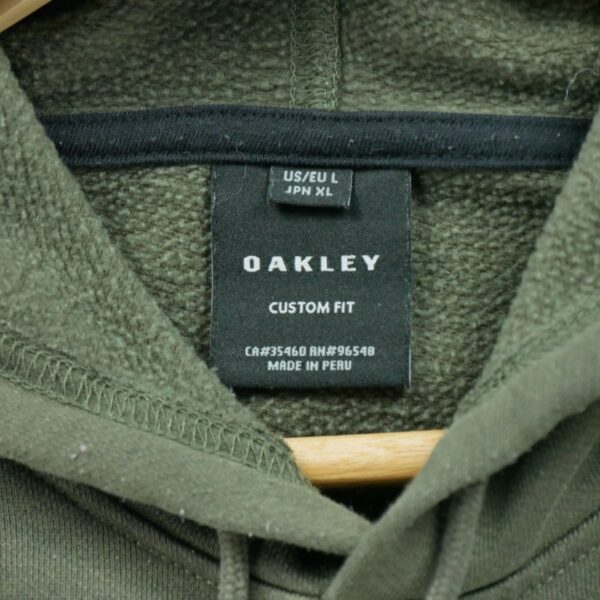Sweat a capuche homme manches longues kaki Oakley Motif imprime Col Rond