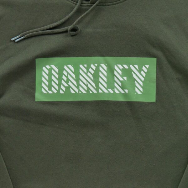 Sweat a capuche homme manches longues kaki Oakley Motif imprime Col Rond