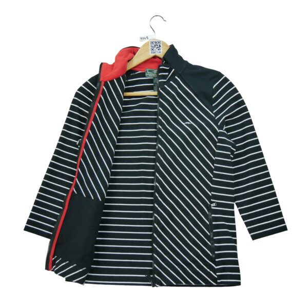 Sweat femme manches longues noir Polo Ralph Lauren Motif a rayures Col Montant