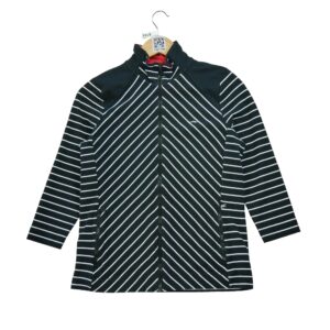 Sweat femme manches longues noir Polo Ralph Lauren Motif a rayures Col Montant
