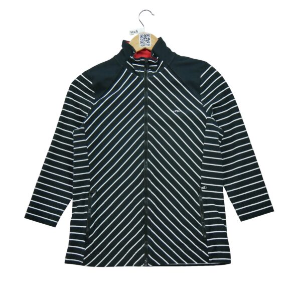 Sweat femme manches longues noir Polo Ralph Lauren Motif a rayures Col Montant