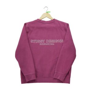 Sweat homme manches longues bordeaux Stussy Col Rond