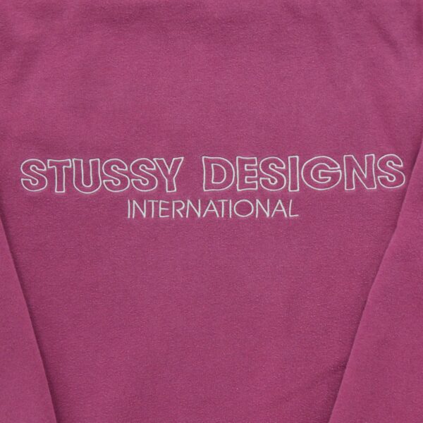 Sweat homme manches longues bordeaux Stussy Col Rond