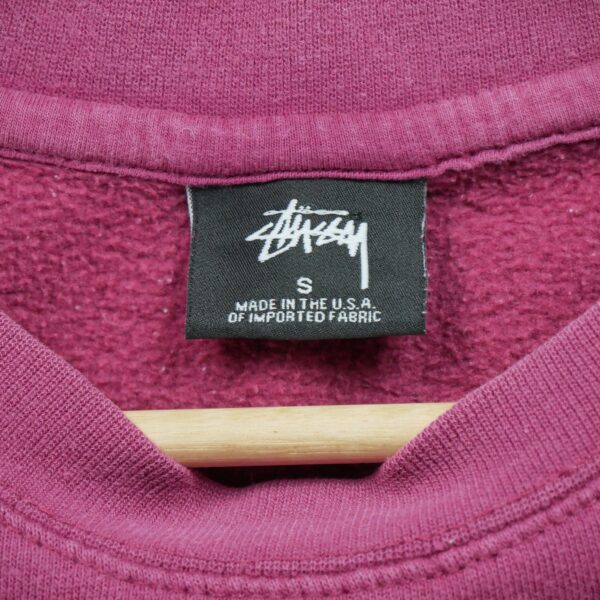 Sweat homme manches longues bordeaux Stussy Col Rond
