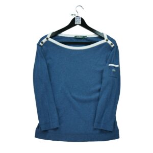T shirt manches courtes femme bleu Polo Ralph Lauren Col Rond