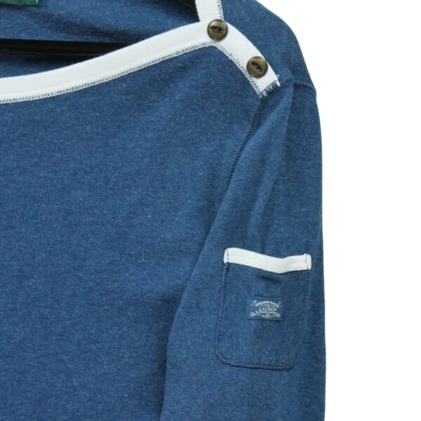 T shirt manches courtes femme bleu Polo Ralph Lauren Col Rond