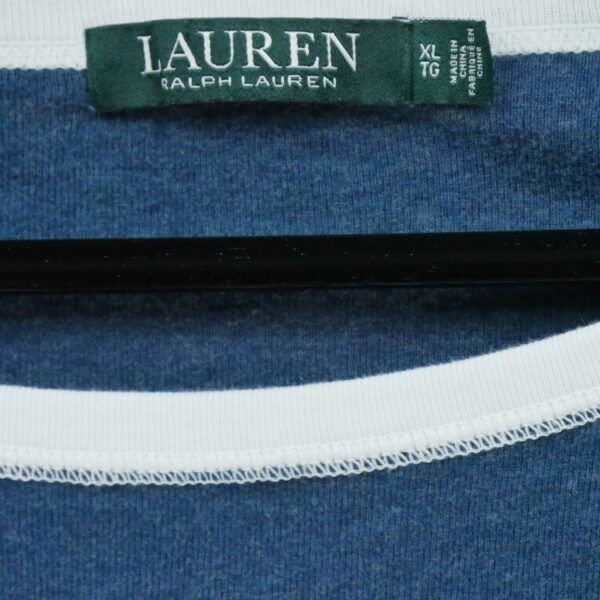 T shirt manches courtes femme bleu Polo Ralph Lauren Col Rond