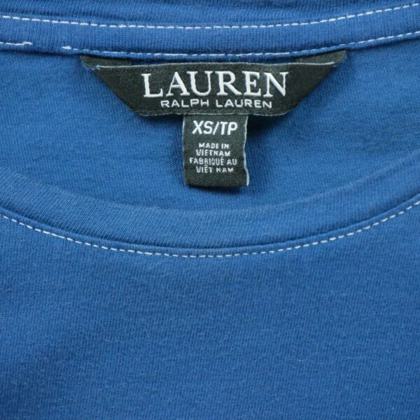 T shirt manches courtes femme bleu Polo Ralph Lauren Motif imprime Col Rond