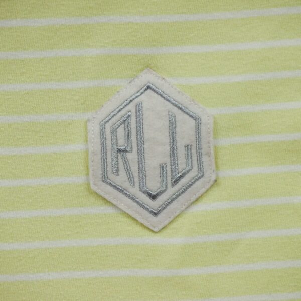 T shirt manches courtes femme jaune Polo Ralph Lauren Motif a rayures Col Rond