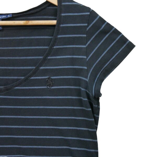 T shirt manches courtes femme marine Polo Ralph Lauren Motif a rayures Col Rond