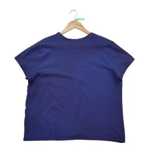 T shirt manches courtes femme marine Polo Ralph Lauren Motif imprime Col Rond