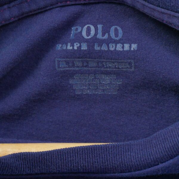 T shirt manches courtes femme marine Polo Ralph Lauren Motif imprime Col Rond