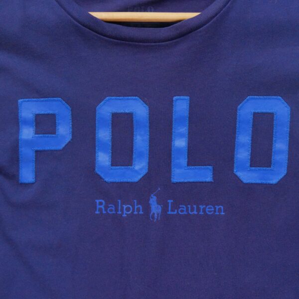 T shirt manches courtes femme marine Polo Ralph Lauren Motif imprime Col Rond
