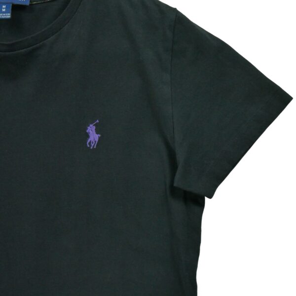 T shirt manches courtes femme noir Polo Ralph Lauren Col Rond